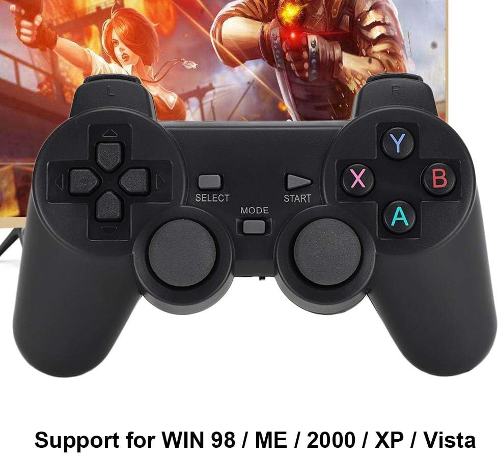 Universal Game Controller, Wireless Gaming Controller PC Controller with Dual Vibration & 2.4Ghz USB Receiver, Wireless Gamepad Joystick for TV/TV Box/Ps3/Computer/Pc360/Mobile Phone/Android, Black