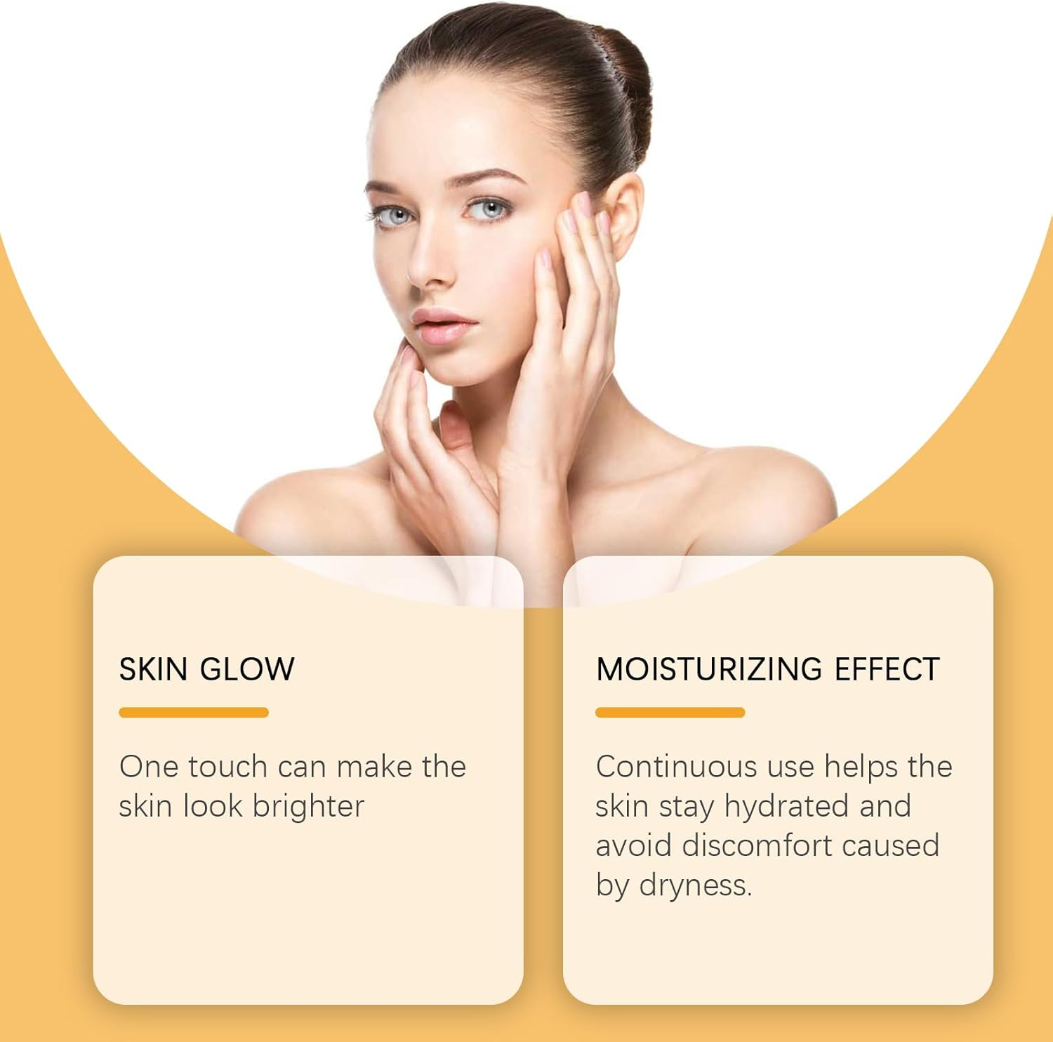 Japanese Vitamin C Tone-Up Cream, Multi-Vc Brightening Moisturiser, Lightweight Makeup Base with Hydrating Concealer, for All Skin Types, Daily Use, Natural Glow (1Pcs) image number 6