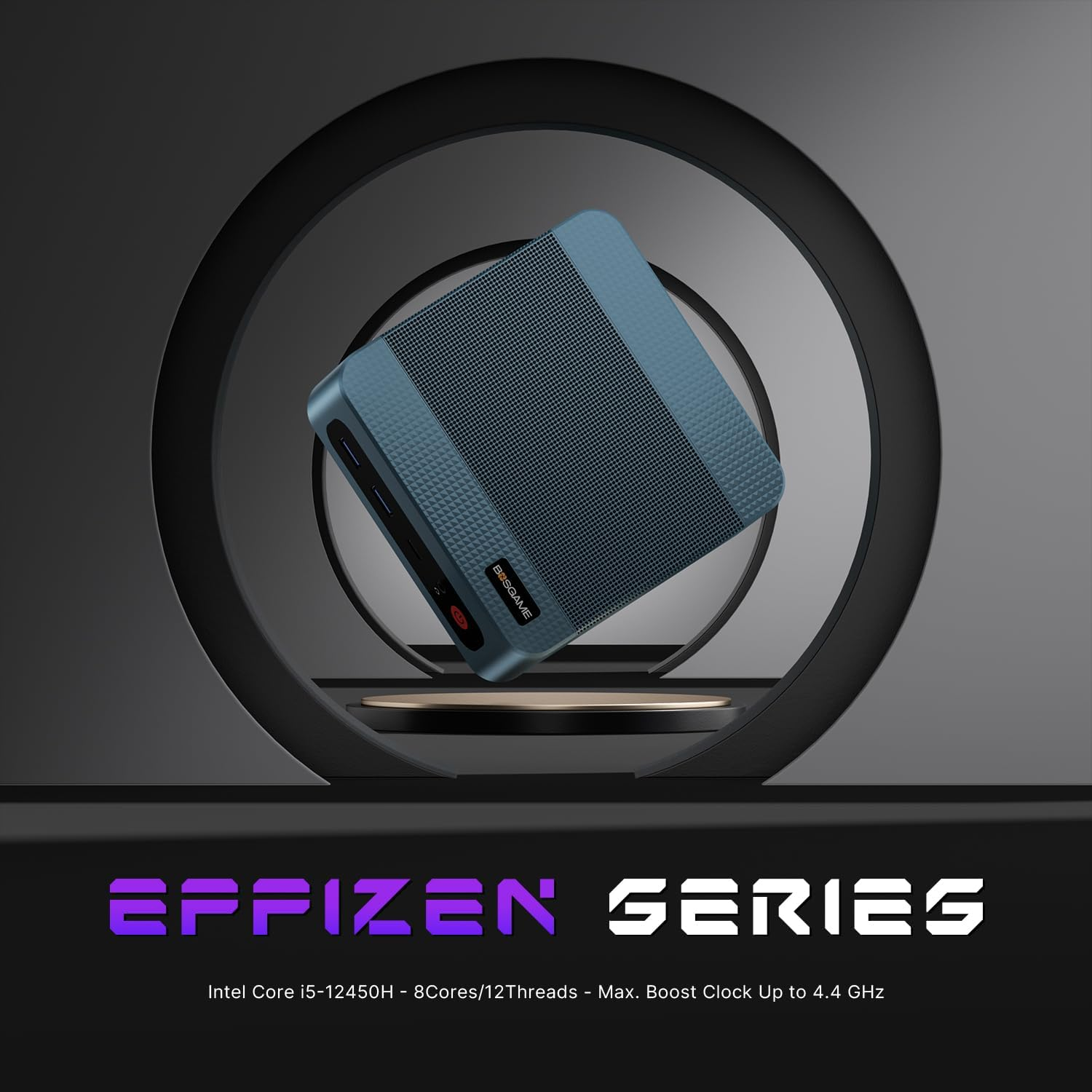 BOSGAME P2NEO Mini PC Intel Core I5 12450H(8C/12T,Turbo 4.4Ghz), 16GB DDR4 3200 Mhz 512GB M.2 Nvme Pcie SSD | Dual RJ45 LAN | HDMI | DP | USB-C (PD 3.0) | Wi-Fi 6 | Bluetooth 5.2 | USB 3.2 | image number 1