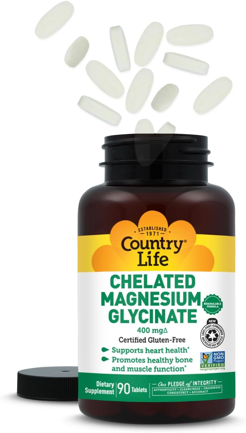 Country Life - Chelated Magnesium Glycinate 400 Mg. - 90 Tablets image number 2