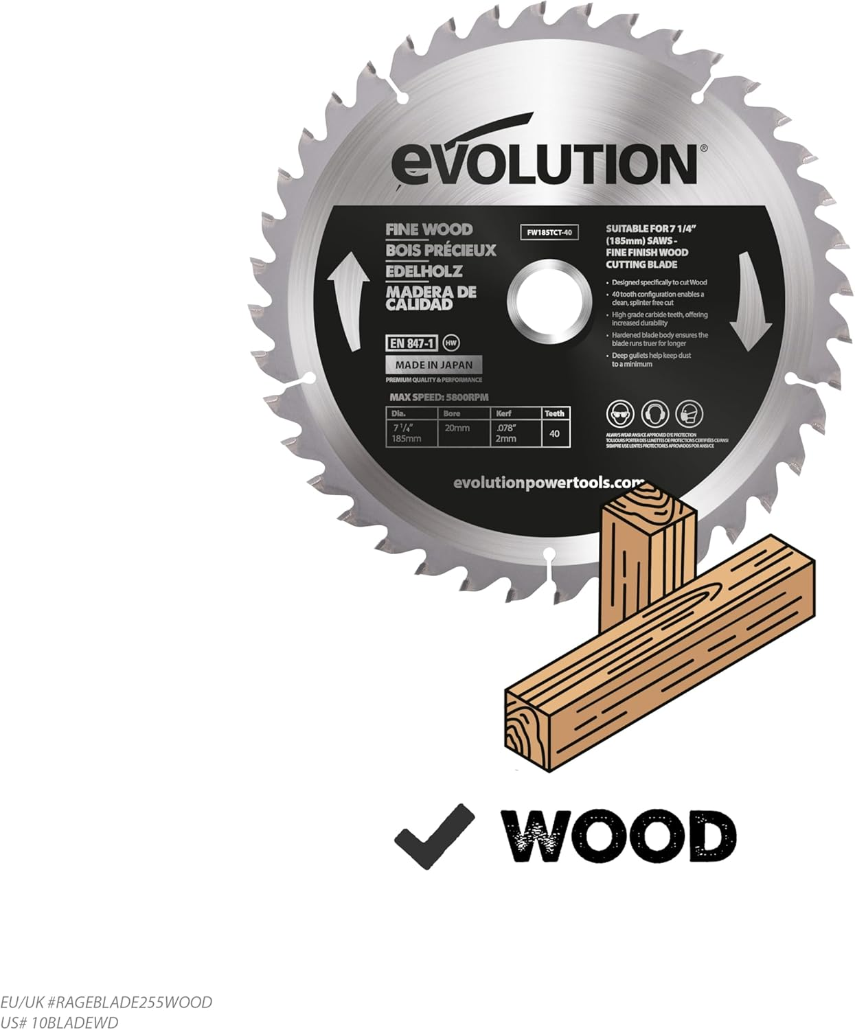 Evolution Power Tools FW210TCT-40, 210Mm image number 1