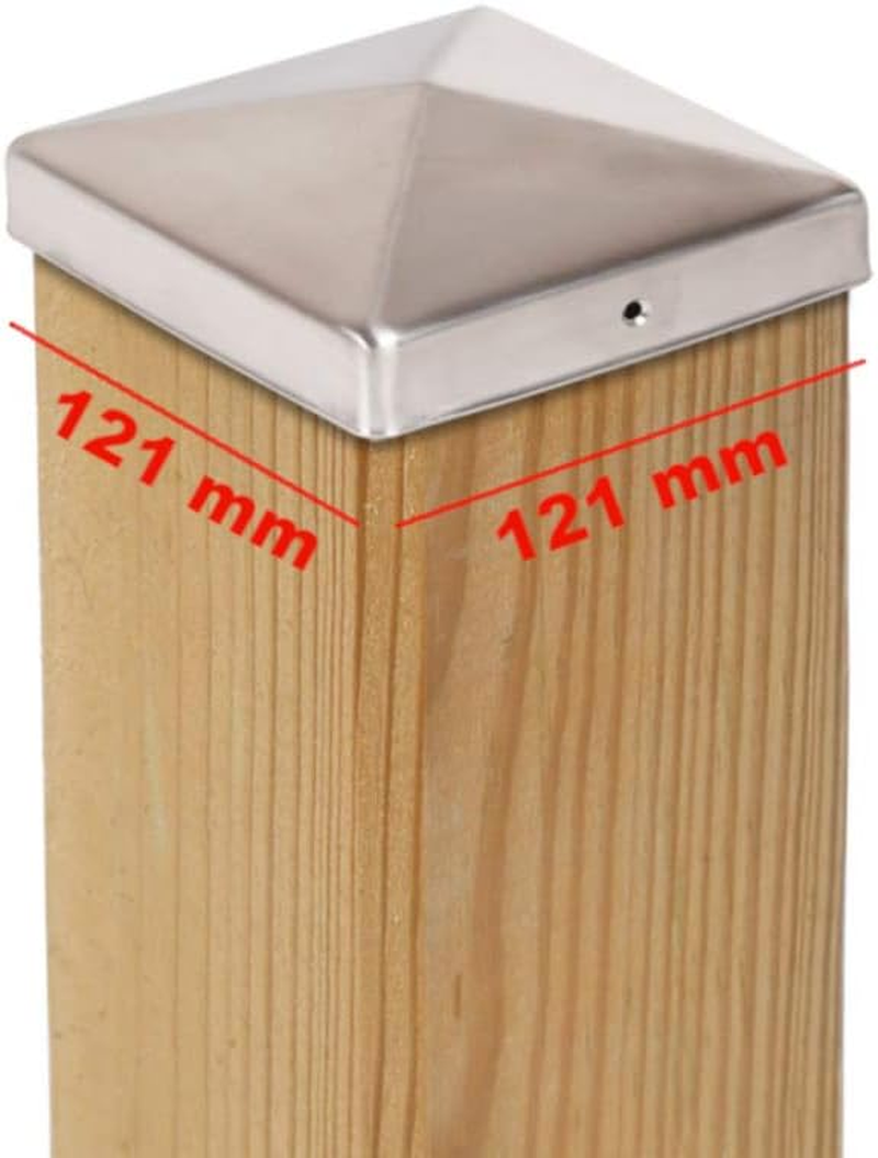 6 X Pyramid Post Caps 101 X 101 Mm Stainless Steel image number 1