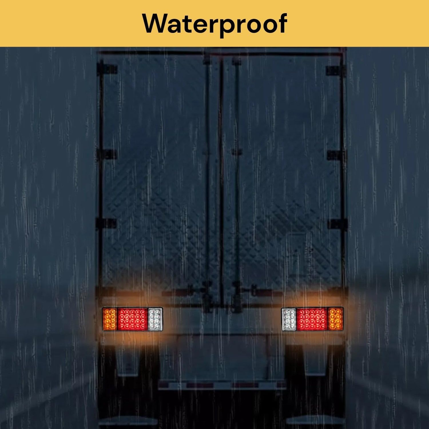 Spendeal 2 Pcs Trailer Tail Light Kit Light Bar 36 LED Running Brake Turn Signals Reverse Lights Waterproof, LED Trailer Lights IP68 for Boat Snowmobile Utility Bed Pickups RV Camper UTV UTE Vans image number 3