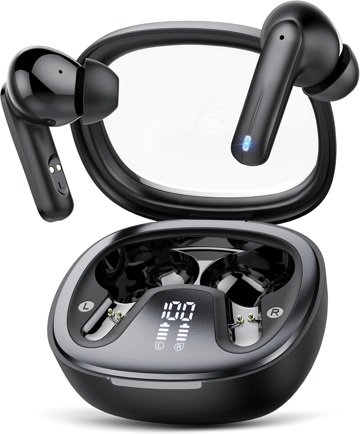 AI Language Translation Earbuds, 3-In-1 Real Time Translator Earbuds Bluetooth 5.4 with 135 Real Time Languages, 4 Translation Modes Ear Buds Travel/Business