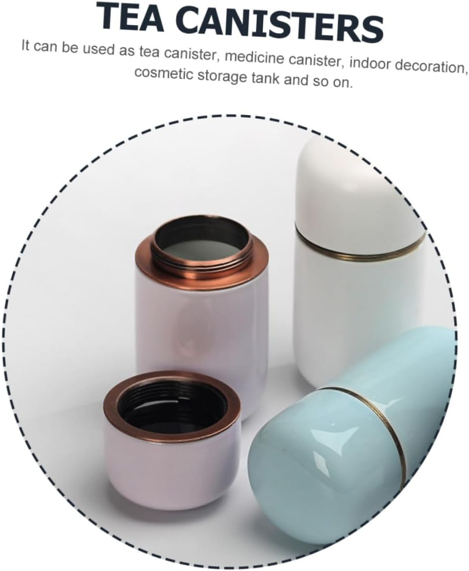 BIUDECO Creative Tea Pot Storage Jar Tea Canister Sealed Storage Canister for Home Office Random Color image number 1