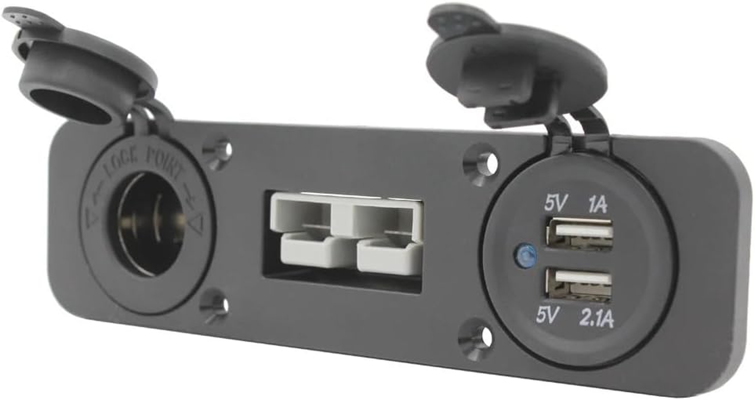 MM Flush Mount Plug W/CIG & USB 50AMP - MMAPP05