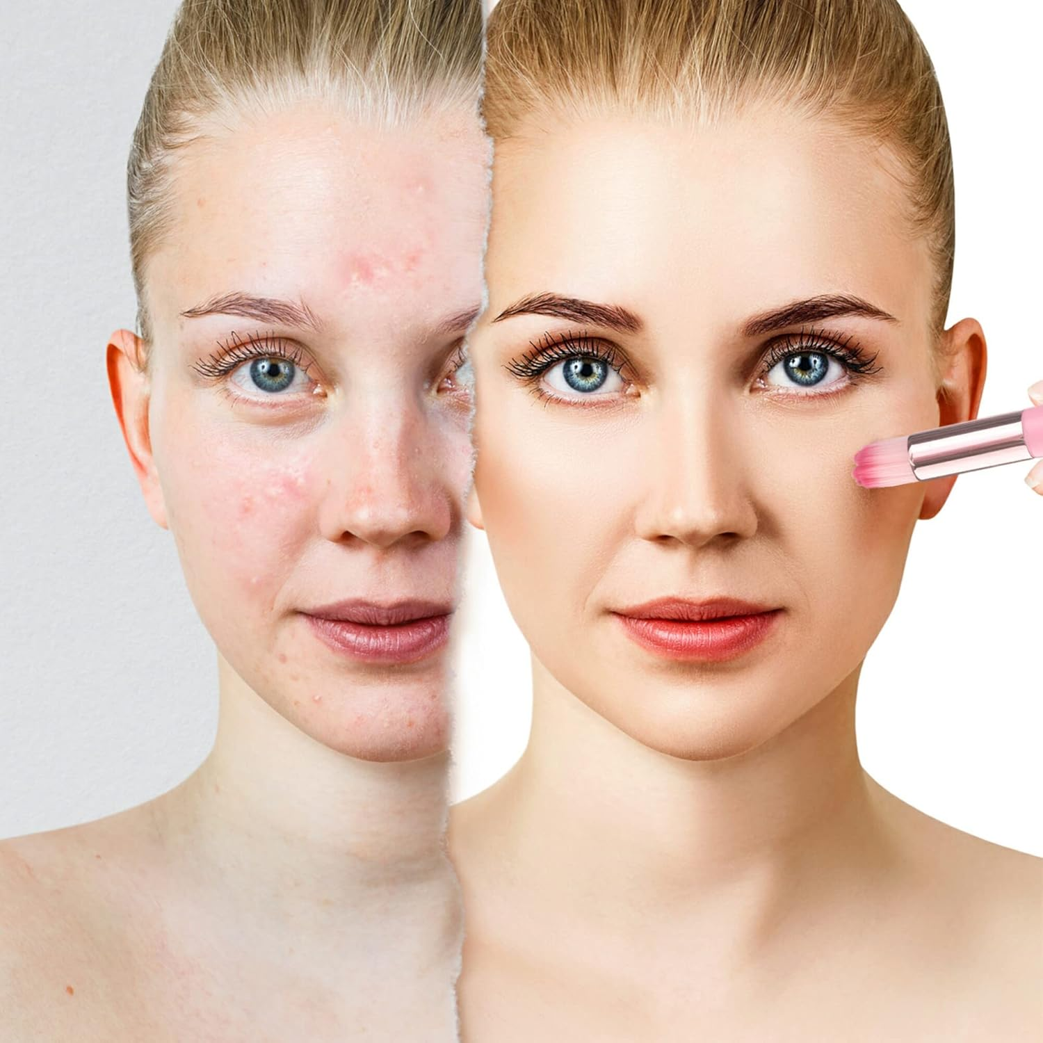 30 Pieces Red Flower Head Lash Shampoo Brush with Container, Eyelash Extension Cleanser, Nose Pore Deep Cleaning Tool, Peel off Blackhead Remover for Facial Cleansing, Pink Handle image number 6