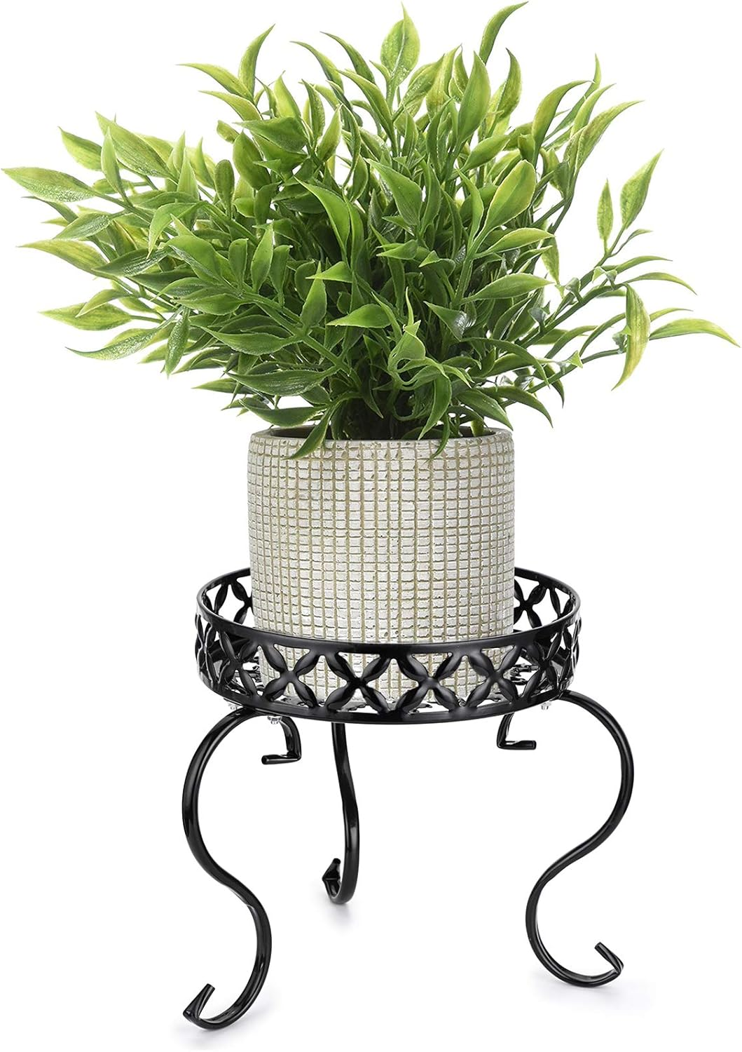 Ownmy Metal round Plant Stand Indoor Outdoor Flower Pot Holder, Heavy Duty Iron Plant Stand Display Potted Rack for Home, Garden, Patio, Golden Color