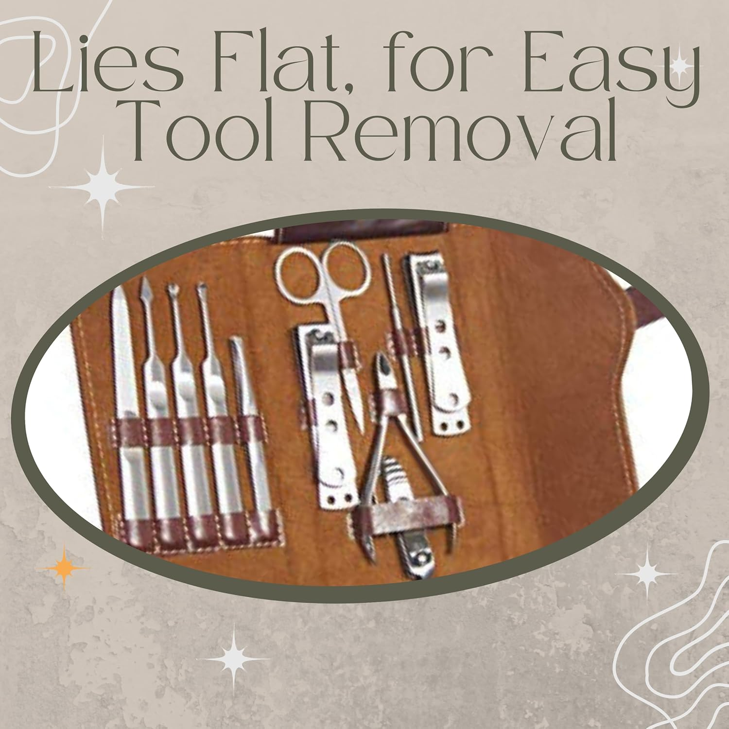 Manicure Pedicure Set, Nail Cutting-11Pc Quality Stainless Steel Tools, Large Wide Jaw Clippers, Nail Cutter, Nail Care Gift, Fingernail Clipper Case image number 5