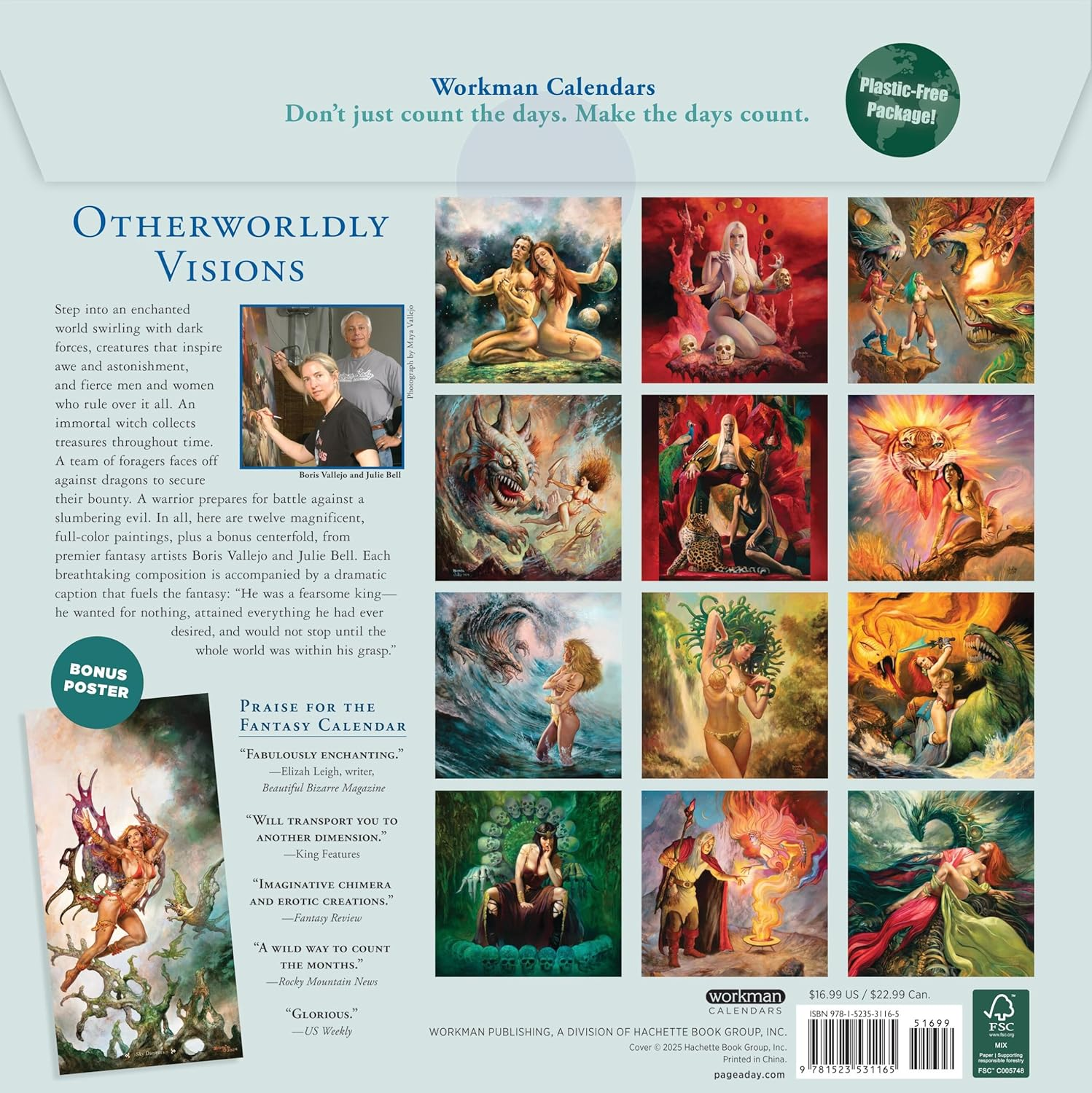Boris Vallejo and Julie Bell'S Fantasy Wall Calendar 2026 image number 4