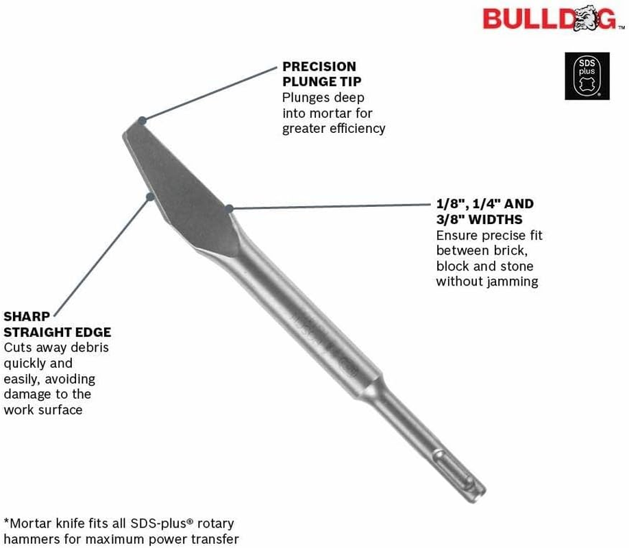 Bosch HS1400B5 Sds-Plus Mortar Knife, 1/4-Inch X8-Inch, 5-Piece image number 1