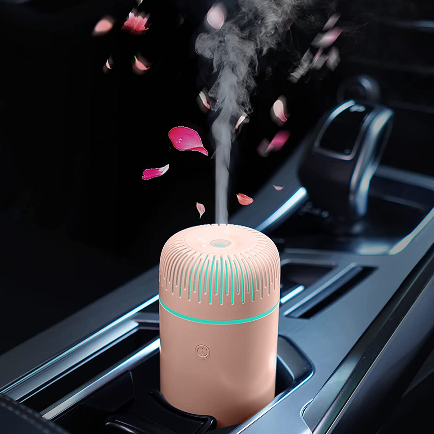 Car Diffuser Humidifier USB Aromatherapy Essential Oil Air Freshener USB Cool Mist Mini Portable Diffuser for Car Home Office Bedroom (White)