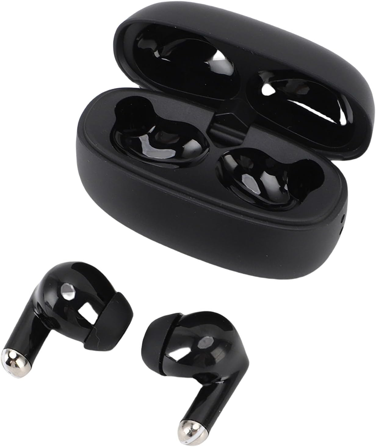 POENVFPO AI Smart Wireless Language Translator Earbuds 140 Languages Real-Time Text Translation Wearable Hands- for Business Meetings with Noise Reduction Long Battery Life image number 4