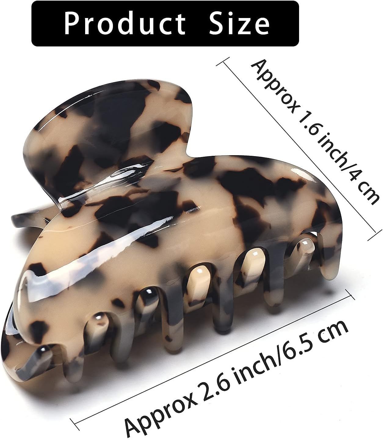 FSMILING Pack of 3 Hair Clips Small Medium Hair Clips Women'S Small for Thin and Thick Hair, Acetate Hair Clips Women'S Set for Women image number 4