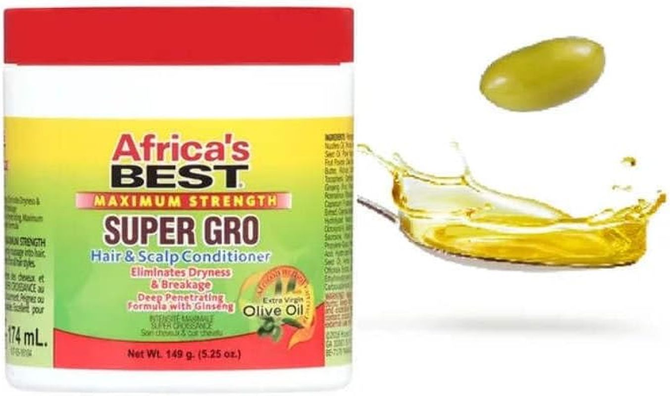 Africas Best Gro Super Maximum Hair & Scalp Conditioner 5.25 Ounce (155Ml) image number 3