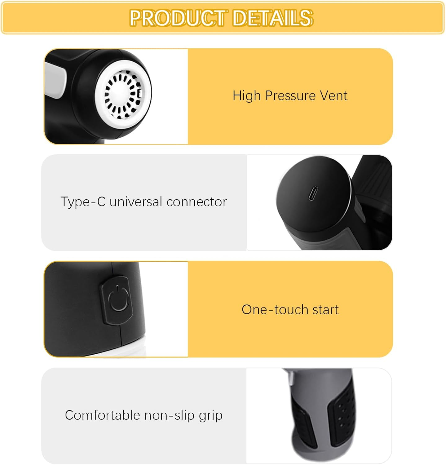 Car Vacuum Cleaner, Handheld Vacuum Cleaner, 22000Pa Strong Power Mini Vacuum Cleaner, Rechargeable and Portable Car Vacuum for Home,Keyboard,Pet (Gray) image number 5