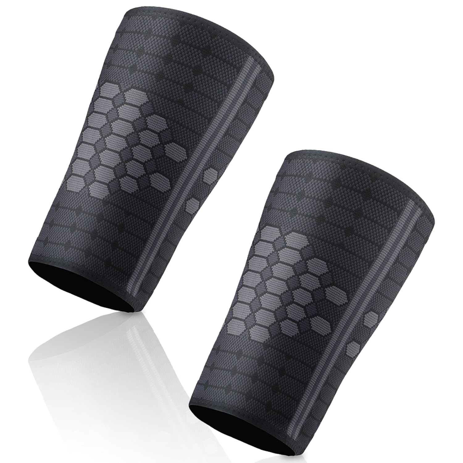 Xlihdzum 1 Pair Thigh Compression Support Sleeve - Breathable Adjustable Non-Slip Strap for Hamstring & Quadricep Support | Ideal for Injury Recovery & Active Lifestyles (L) image number 4