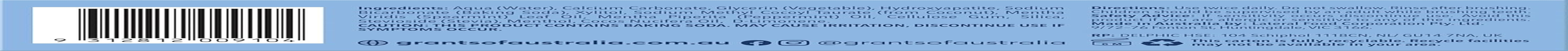 Grants Whitening +HA Natural Toothpaste 110G image number 4