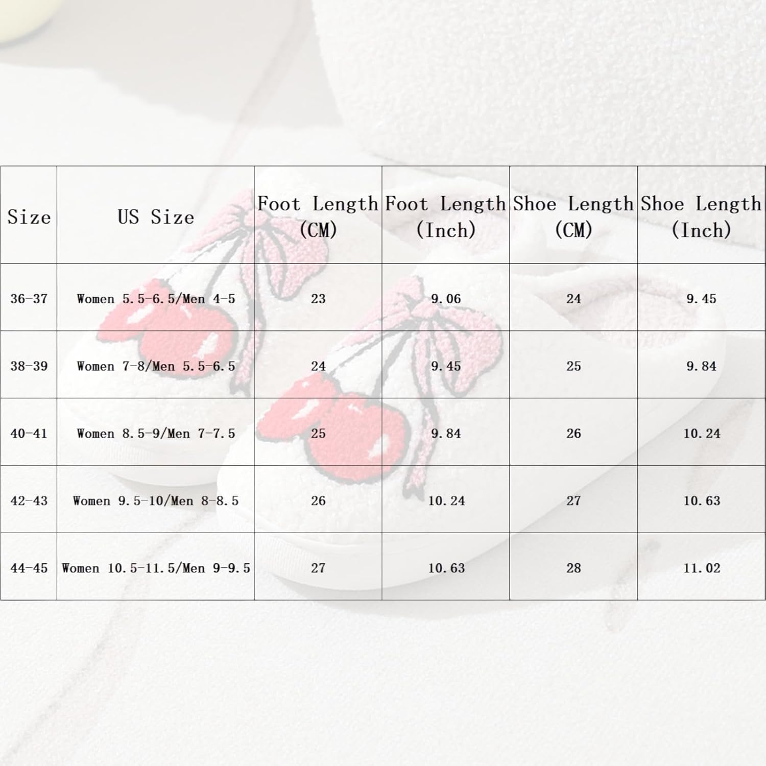 GEBUFAW Fluffy Cherry and Strawberry Slippers Cozy Fuzzy Indoor Shoes for Women and Men Cute Fruit House Slippers Gift image number 6