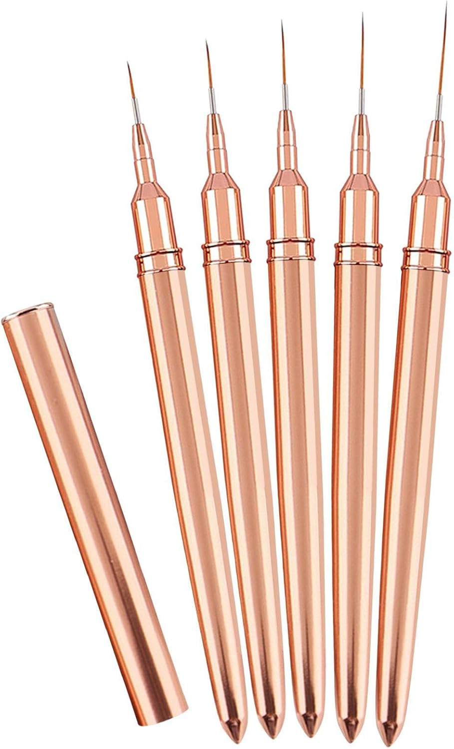 Liner Brushes | Striping Brushes Nail Drawing Set,5/8/13/20/25Mm Detail Drawing Brush, Painting Art Design Set for Long Lines, Professional Nail Puchen image number 4