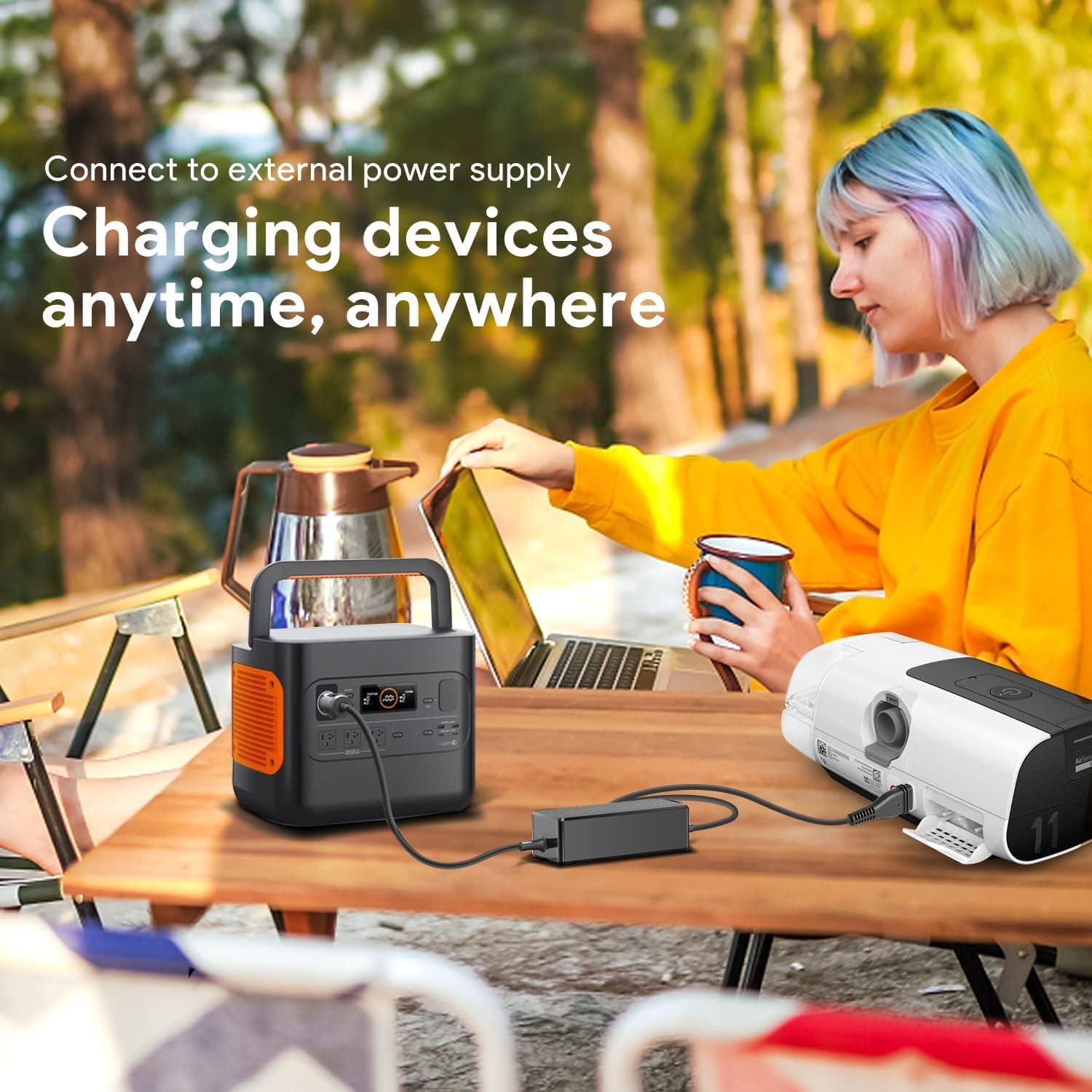 Resmed Airsense 11 DC Converter, HKY DC Adapter 12V-24V Car Charger for Resmed Airsense 11 Supplies 65W Resmed Airsense 11 Autoset Elite CPAP Air11 39205 E1399 CPAP Machines Power Supply Car Charging image number 3