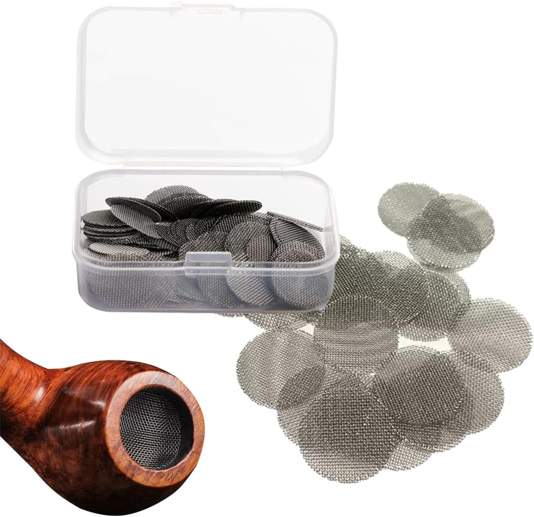 JYNXOR 120 Pieces Pipe Strainer, Bong Sieve 20 Mm, Stainless Steel Pipe Screen Filtering, Coarse Insert, Screens Pipe Filtering, Smoking Pipe Strainer Filter with Storage Box image number 5