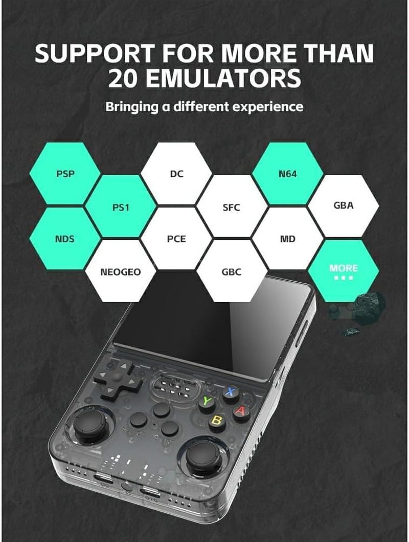 R36S Retro Handheld Game Console with 128G 3.5 Inch IPS Screen Built-In 20000+ Classic Games Open Source Linux System Portable Pocket Video Player with 3200Mah Battery image number 5