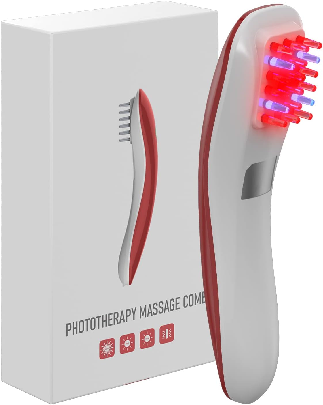 Ikeener Hair Growth Laser Small Comb,Red and Blue Light to Eliminate Hair Loss,Red Light Therapy Promote Hair Regrowth,Stimulate Hair Follicle Activation,Hair Repair,Head Scalp Massage Stress Relax image number 6