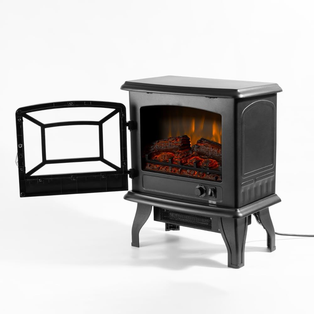 Electric Fireplace Heater with Real Flame Effect image number 5