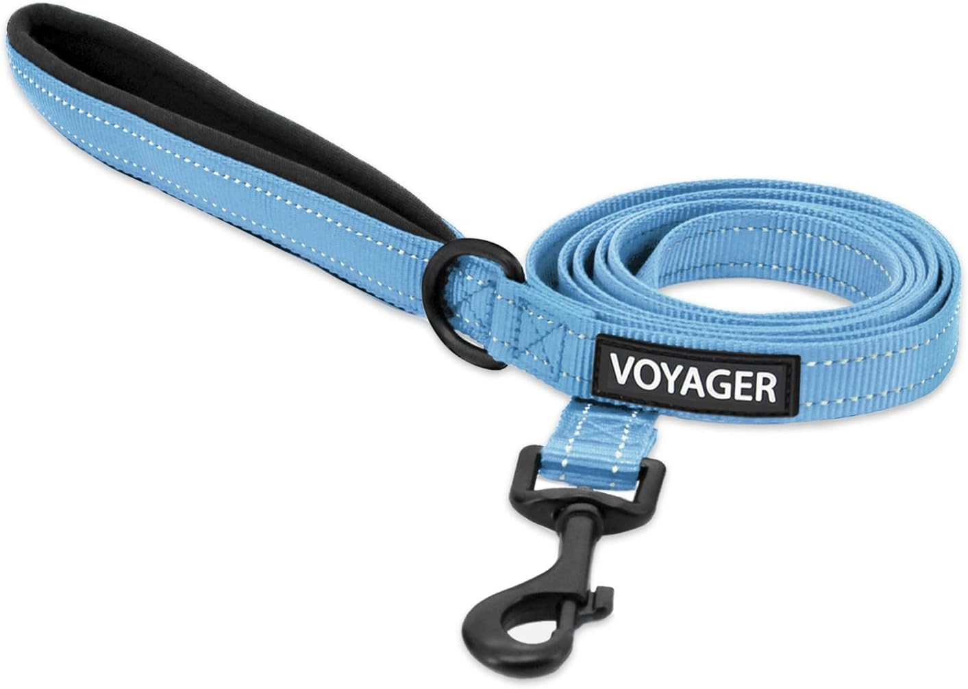 Voyager Reflective Dog Leash with Neoprene Handle, 5Ft Long, Supports Small, Medium, and Large Breed Puppies, Cute and Heavy Duty for Walking, Running, and Training - Orange (Leash), S image number 1