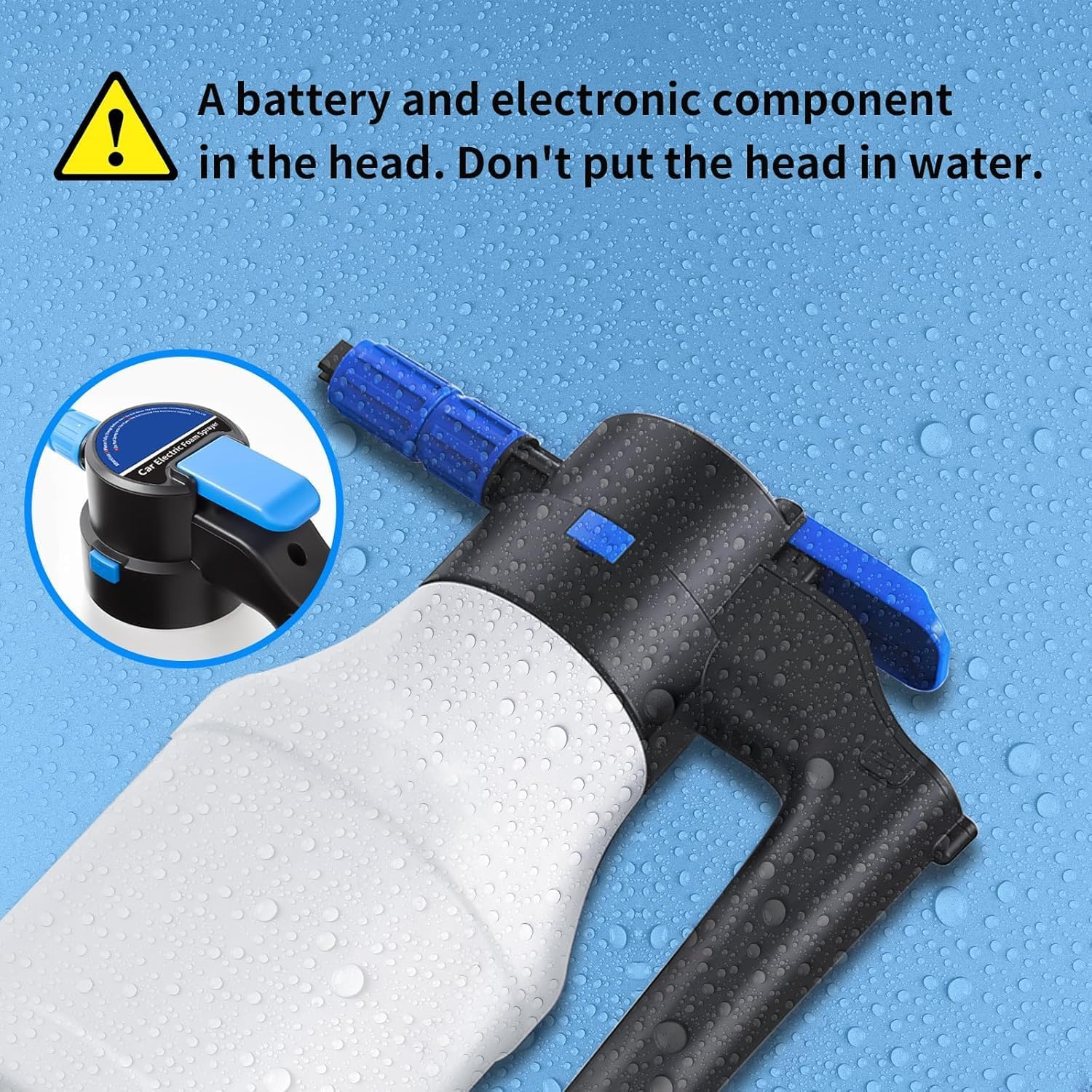 Yuedefly Electric Foam Sprayer with USB - Electric Pressure Car Foam Sprayer, 1.5 Liters Large Capacity Foam Blaster for Car Washing, Garden, Home and Other Cleaning image number 2