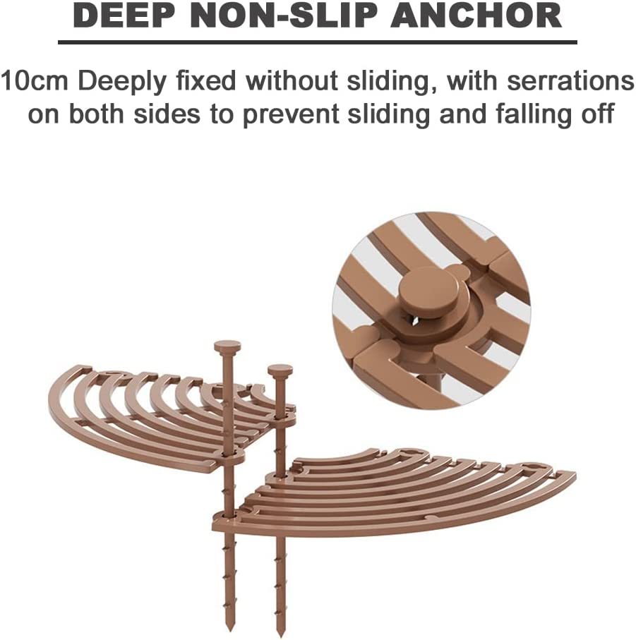 Modixun 2Pack Plant Pot Grid, Cuttable Flower Pot Soil Cover Protectors with Deep Stakes, Dogs, Cats Digging Stopper, Plant Grid Pot Cover, 19Cm/7.5In Diameter image number 4
