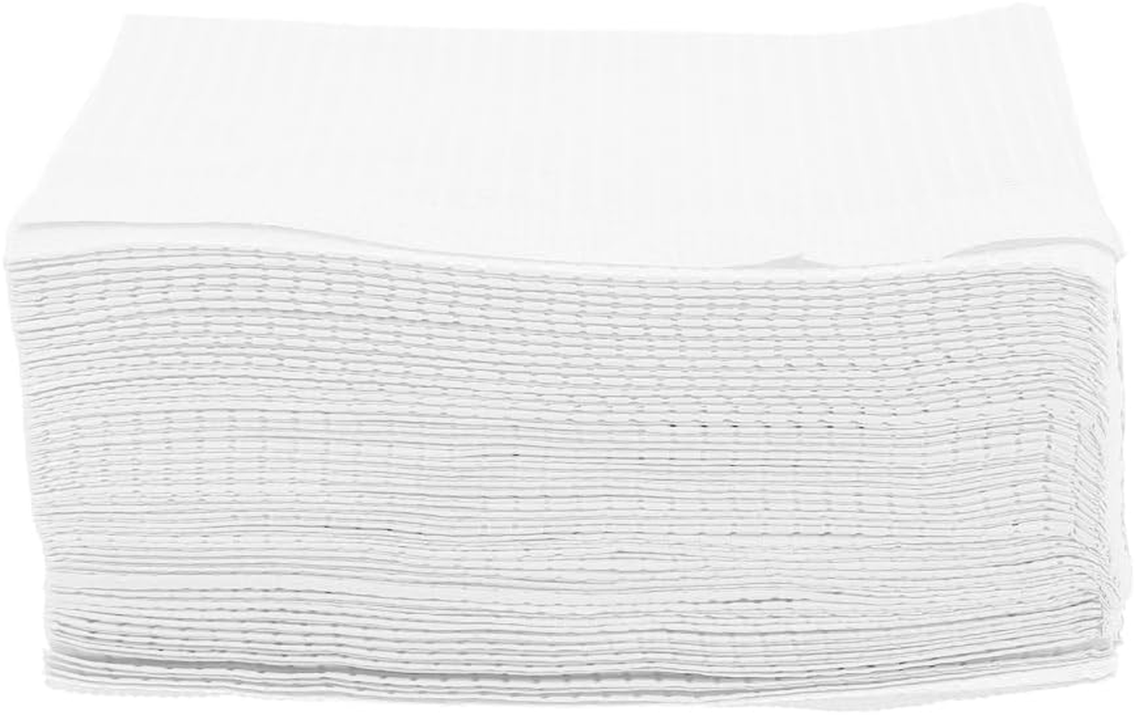 Generic 125Pcs Disposable Nail Mats Waterproof Cleaning Pads Dental Bibs Table Cover, for Tattoo Nail Salon SPA, 13" X 18" - White image number 2