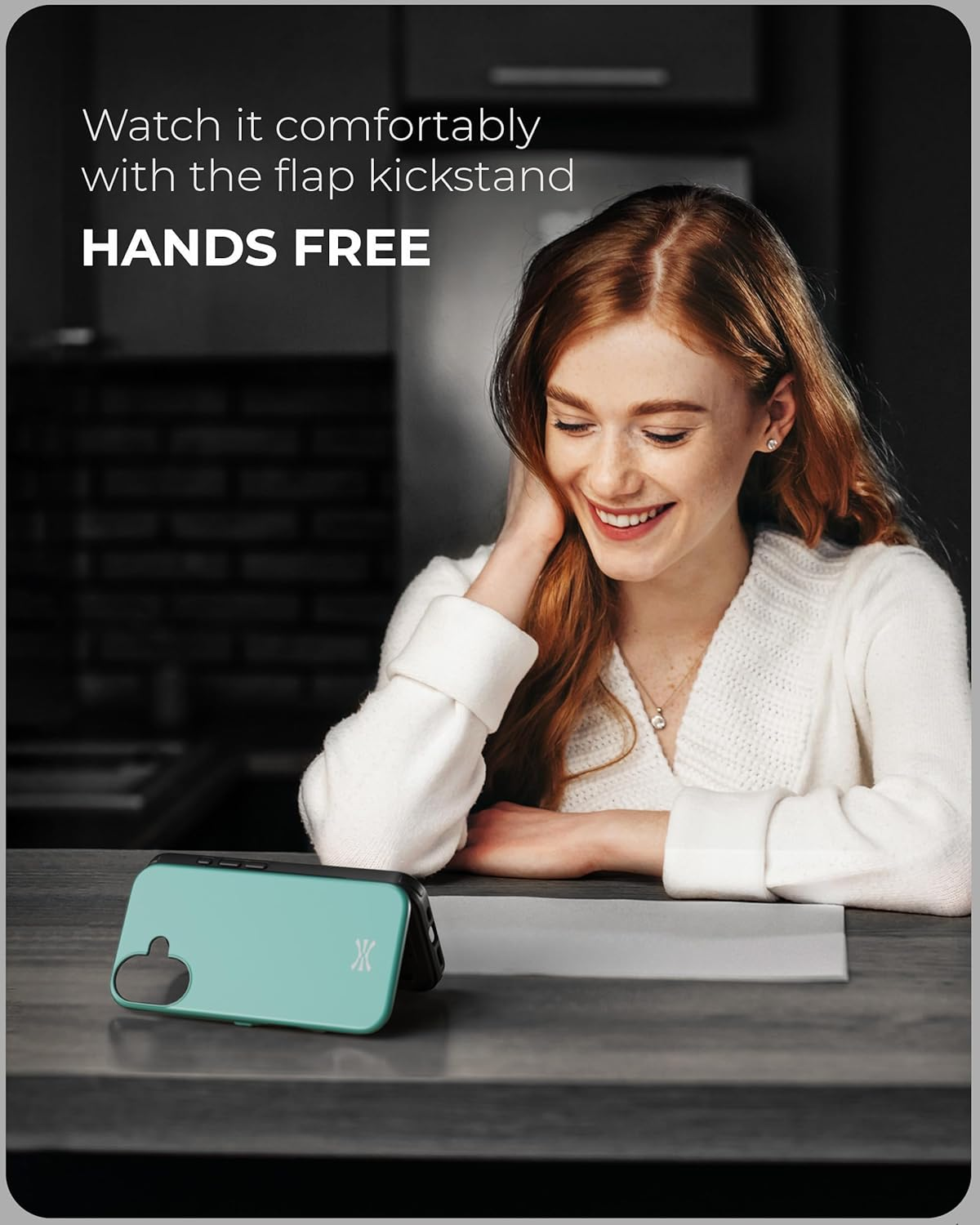 TORU for Iphone 16 Wallet Case with Card Holder, Hidden ID Credit Card Slot Flip Kickstand, Slim Fit Shockproof Heavy Duty Phone Cover with Strap - Green image number 4