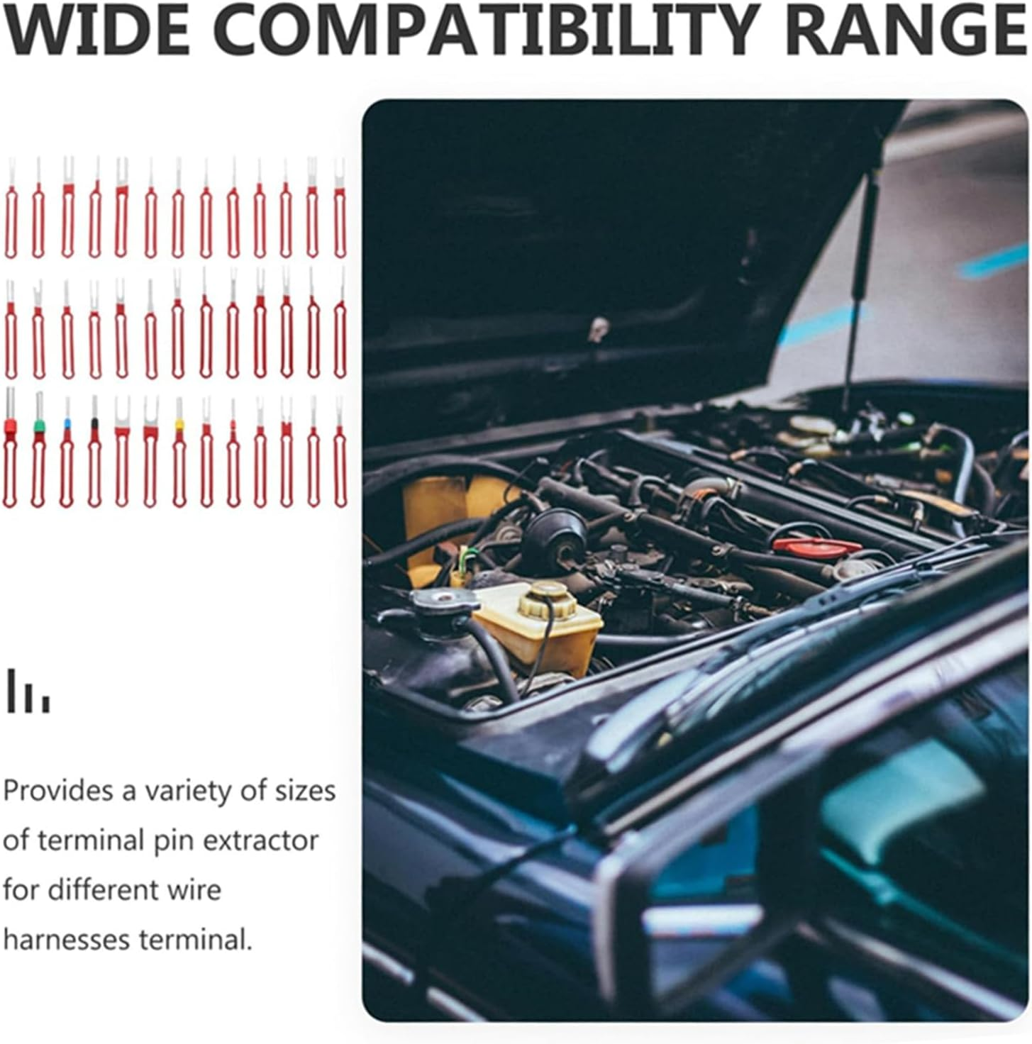 39Pcs Wire Harness Removal Tool Terminal Ejector Kit Wiring Tools Connector Tools Electrical Terminal Removal Kit Terminal Extractor Tool image number 3