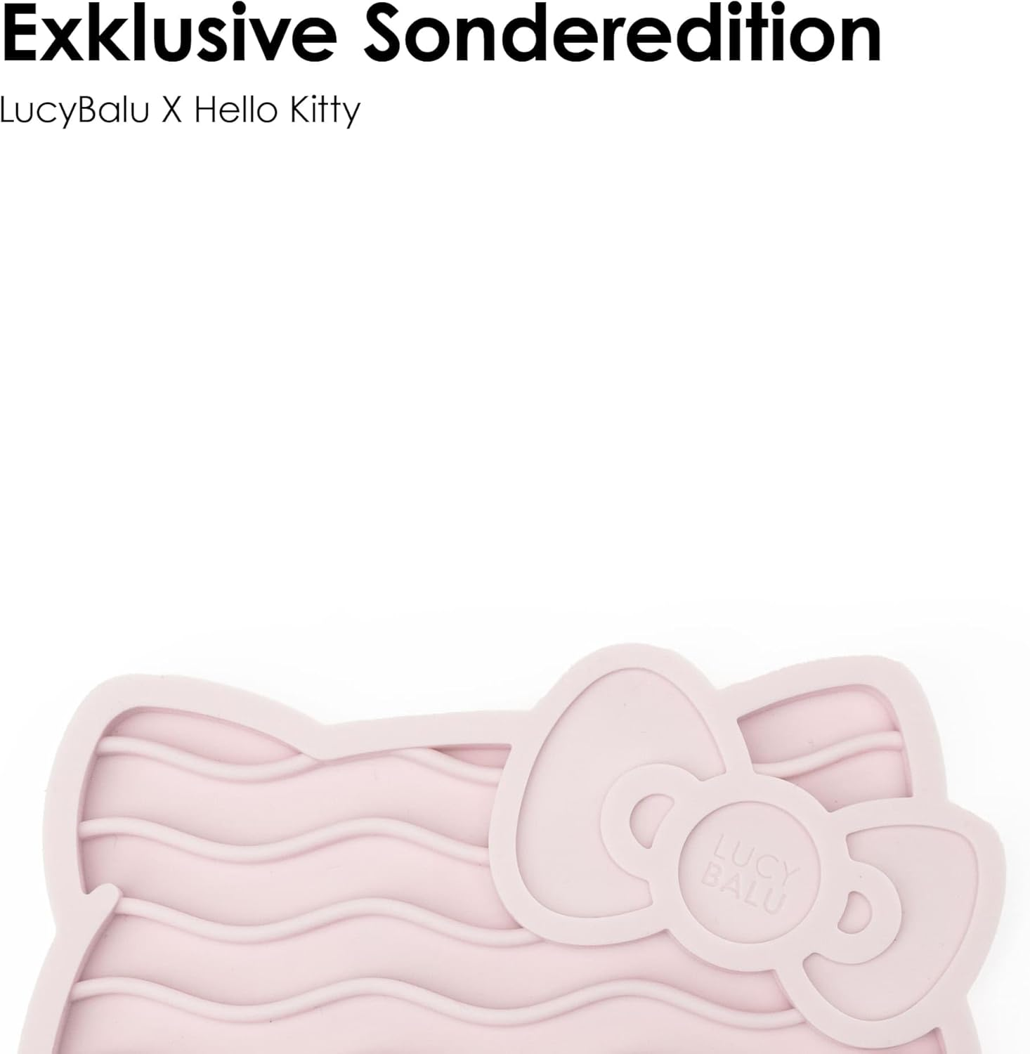 Lucybalu X Hello Kitty ZENCAT Licking Mat for Cats | Cat Lick Mat | Slow Feeder | Lick Mat Made of Food-Grade Silicone | Silicone Mat for Licking | Pink image number 2