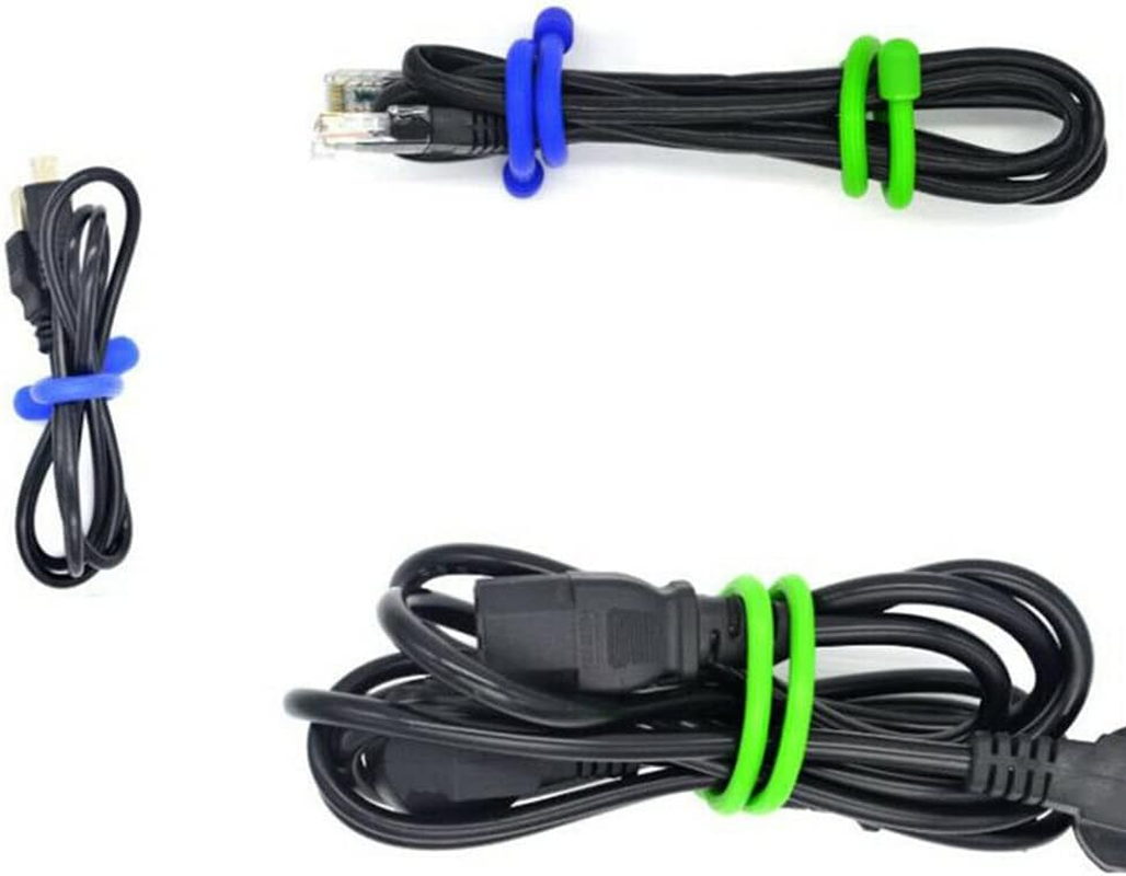 5X 3" Inch Rubber Magic Reusable Twist Ties Cable Organizer Wire Gear Tie image number 5