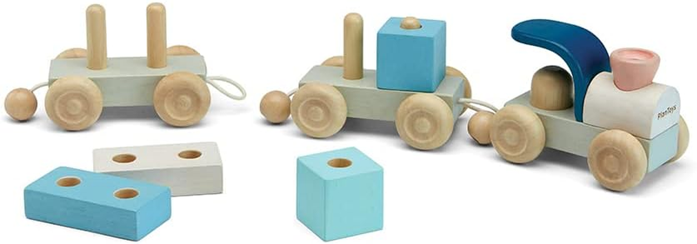 Plantoys - Stacking Train Trio image number 2