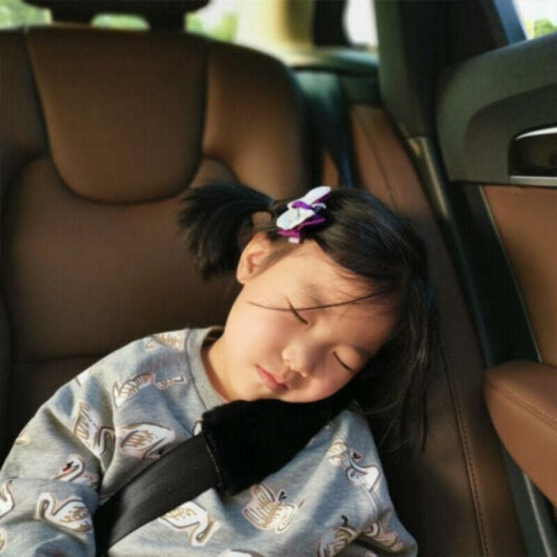 2 Pcs Car Seat Belt Strap Pad Soft Harness Shoulder Cushion Cover Protector &ndash; Faux Wool Shoulder Harness Cushion Covers for Comfort & Protection, Multi-Use Design image number 3
