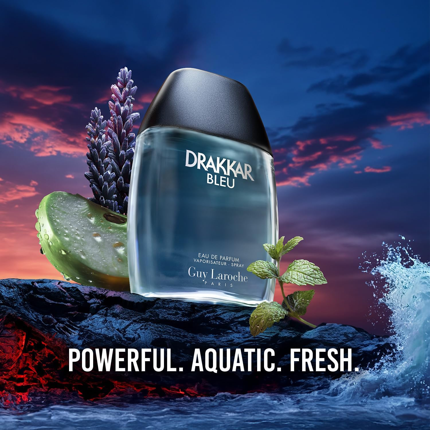 Guy Laroche Drakkar Bleu - Iconic Designer Fragrance - Powerful, Aquatic & Fresh Eau De Parfum - Aquatic Foug&egrave;re - Long Lasting Mens Cologne - Day and Evening Scent 3.4 Fl Oz image number 6