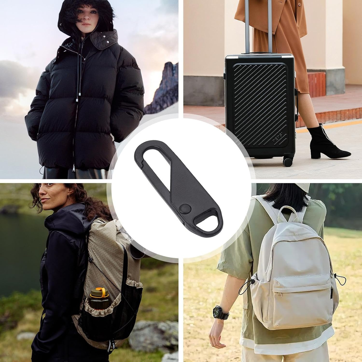 Zipper Pull Tab Clothes Extender | Strong Puller Slider Fix for Jackets, Bags, Luggage | Easy Zipper Repair Replacement Kit for Backpacks, Coats, Suitcases, Hoodies, Sportswear, Outdoor Travel Accesso image number 5