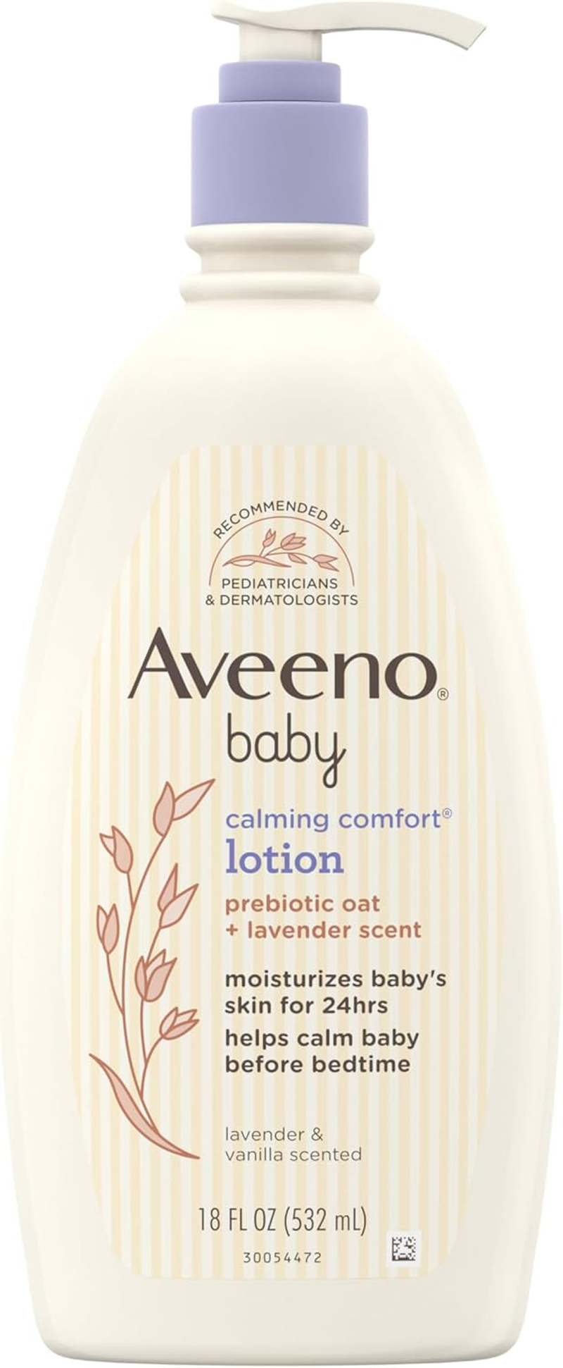 Aveeno Baby Calming Comfort Moisturizing Lotion with Lavender, Vanilla and Natural Oatmeal, 18 Fl. Oz - Calming Comfort Bath, Lavender  Vanilla image number 2