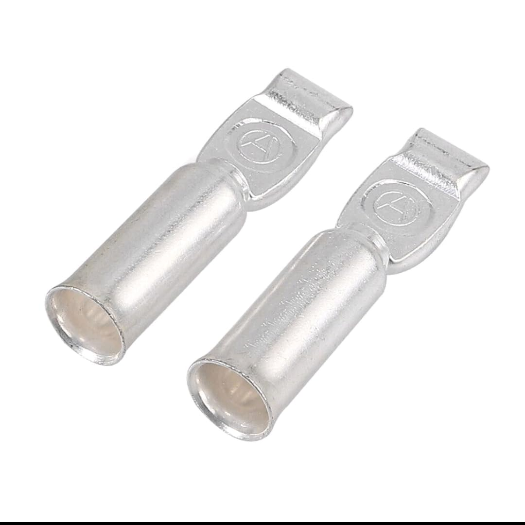 2 PCS or 4 PCS Sets 120A Anderson Plug Connectors with Dustproof Covers and Copper Terminals &ndash; Heavy Duty 12V/24V DC Power Connectors for Solar, Winch, Caravan, Trailer & 4WD (2 with Cover) image number 1