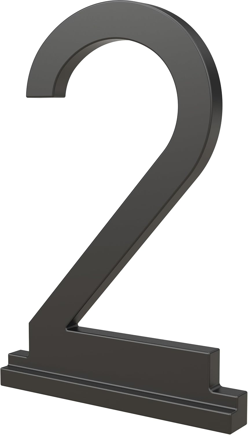 Franklin Brass Derby (1-Pack) "8" Modern Metal House Numbers for Customized System in Satin Gold | outside Number Plaque | Rust-Resistant, Personalized Address Sign