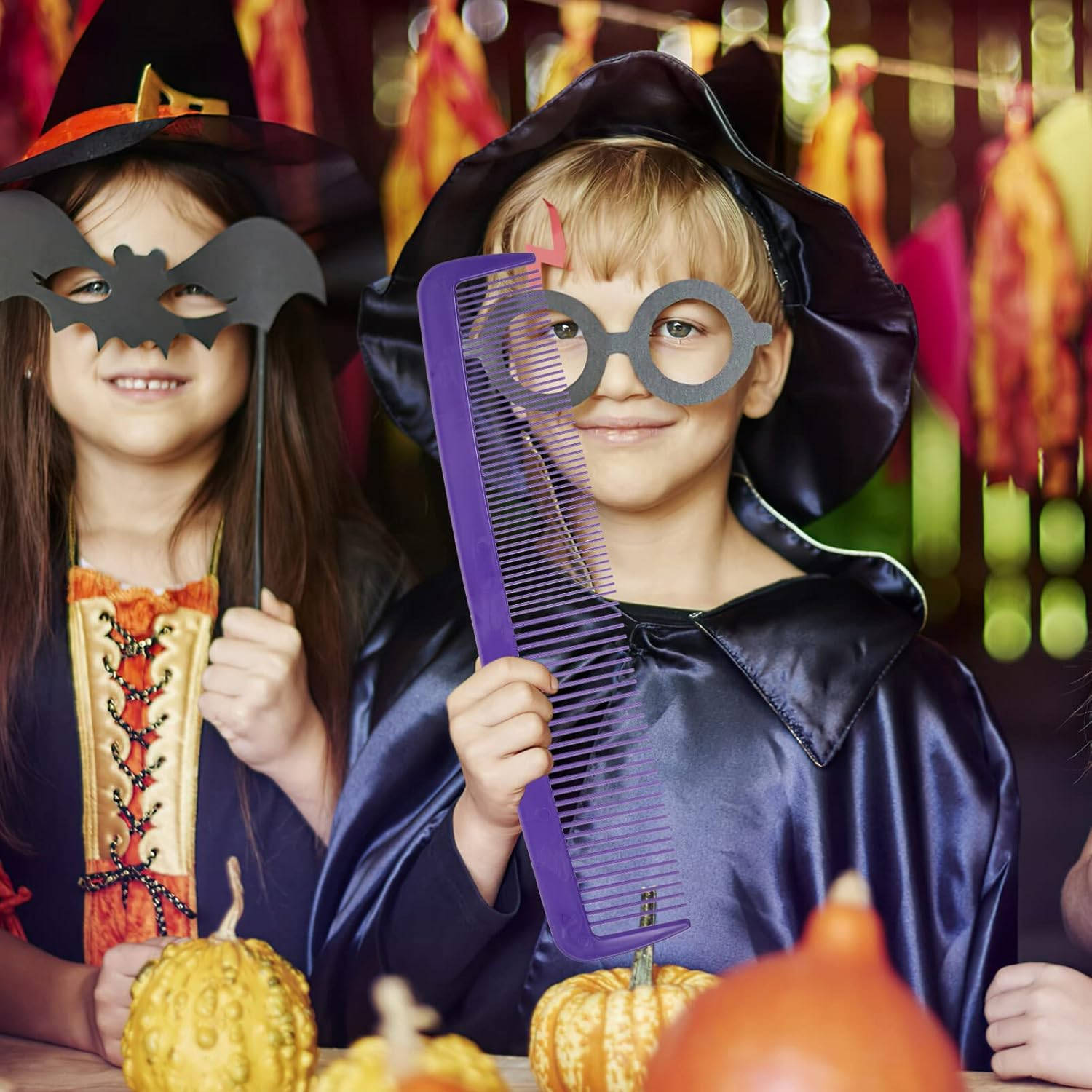 NOLITOY 3 Pcs Giant Comb Big Comb Prop Giant Wide Comb Hair Brush Oversized Novelty Toys for Costume Comedy Halloween Prank Carnival Party Favors image number 2