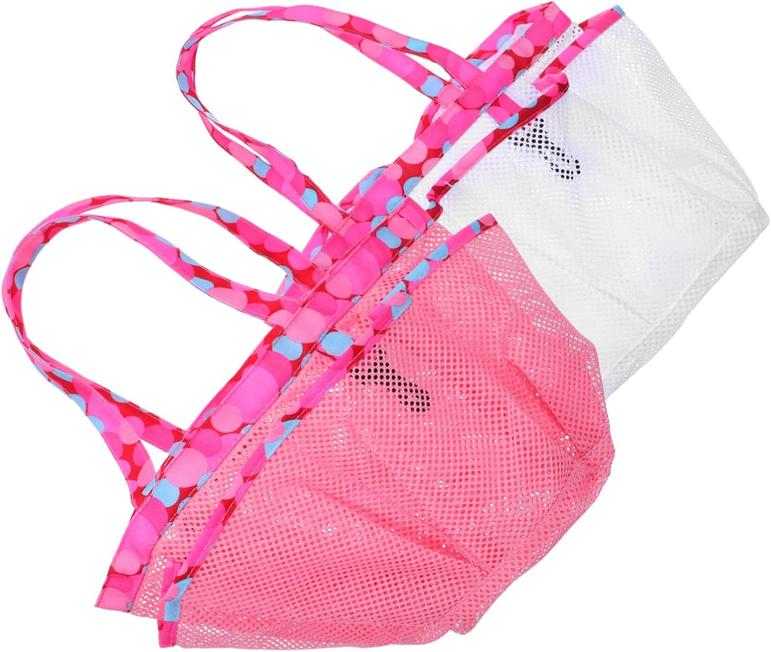 BRIGHTFUFU 2PCS Mesh Shower Tote Bags with Handle Quick Dry Hanging Bath Organizer for Bathroom Gym Pool College Dorm Lightweight Portable Storage with Large Pocket image number 4