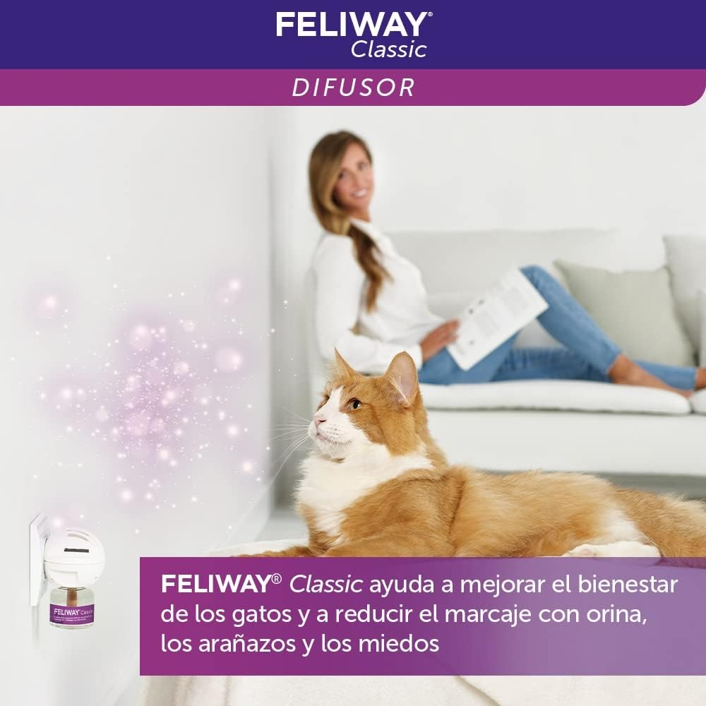 Feliway Feline Pheromone Diffuser Refill for Cat Anxiety and Stress Relief, 48Ml image number 4