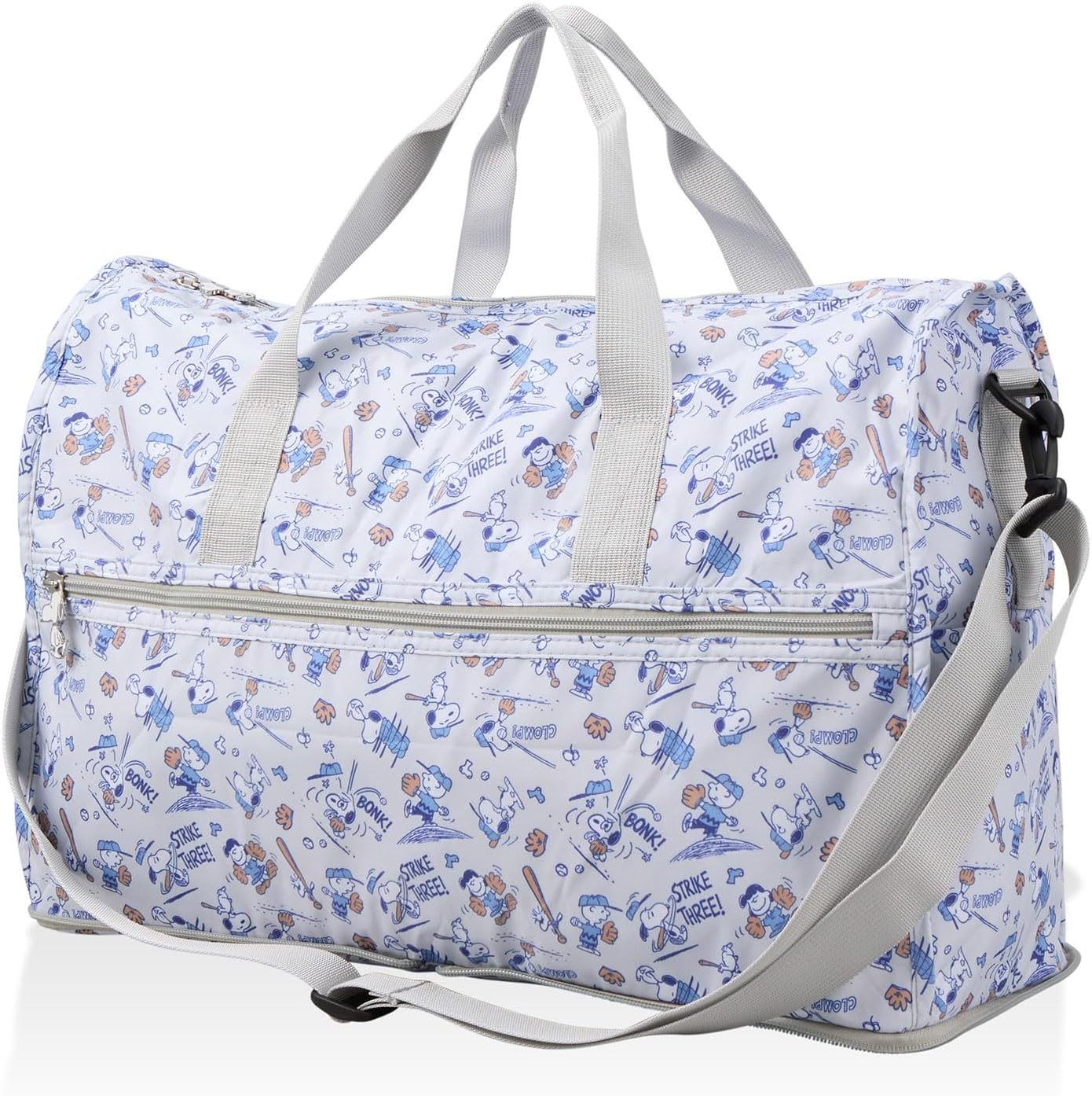 Shifle Peanuts Snoopy Folding Boston Bag, Medium, Medium Size, Can Be Carry-On in Suitcase