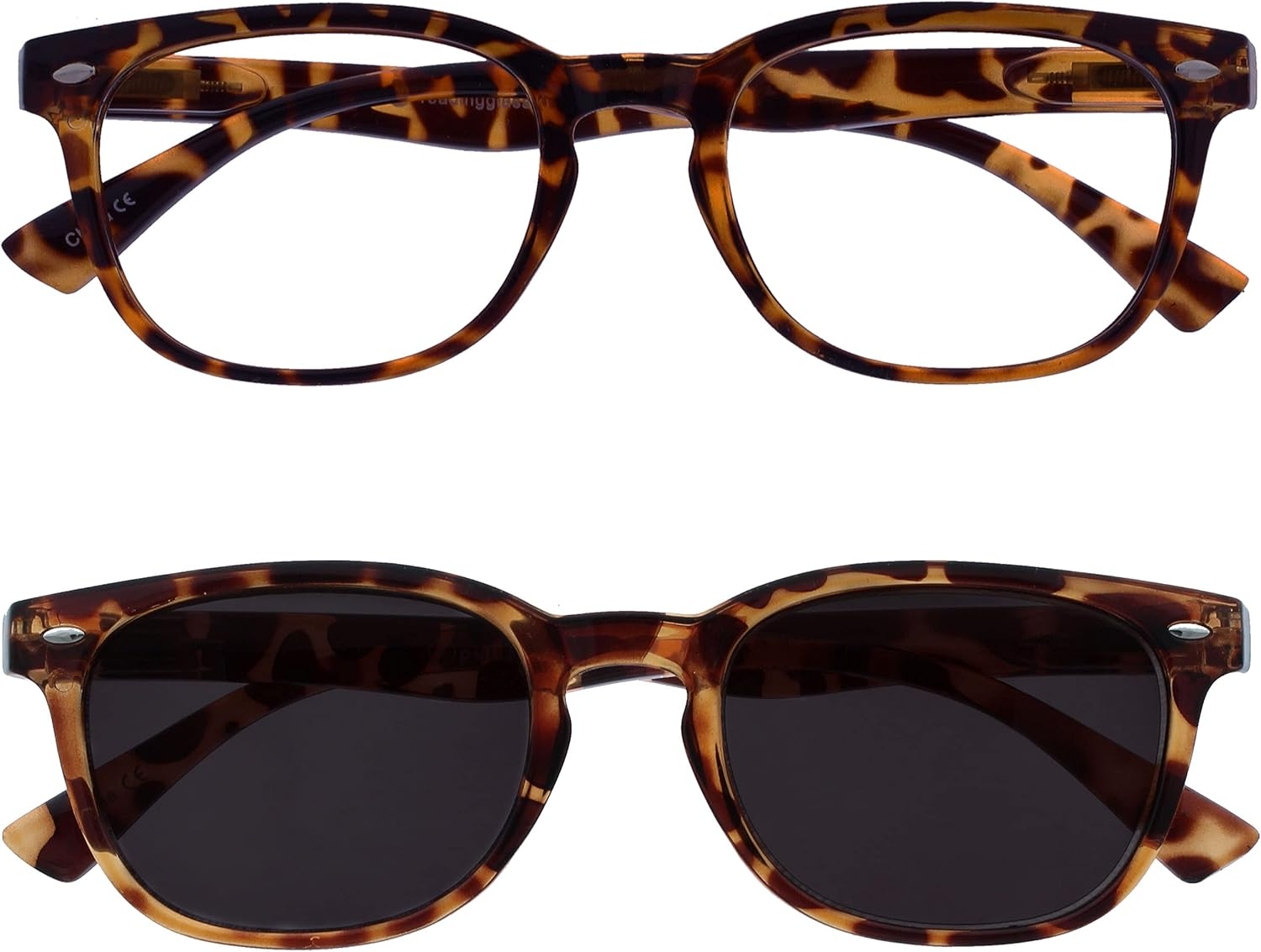 The Reading Glasses Company Brown Tortoiseshell Sun Readers UV400 Gregory Peck Style Mens Womens Spring Hinges S14-2T +2.50 image number 3