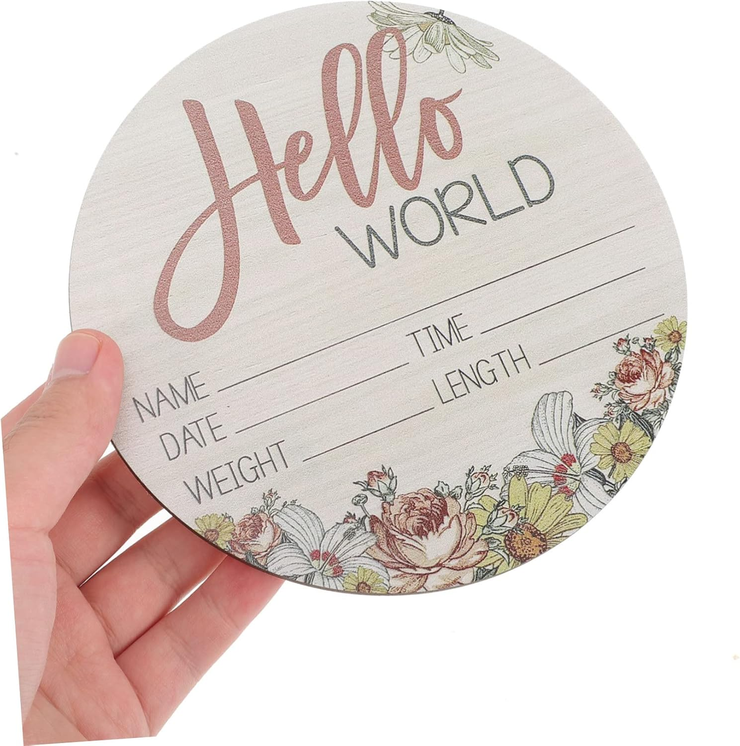 Wooden Birth Announcement Sign Name Photo Prop Durable and Smooth Finish for Newborn Photography Safe and Unique for Shower image number 2